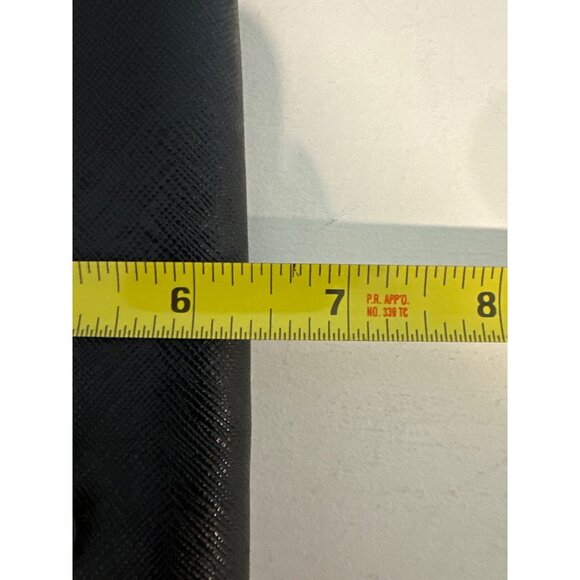 Vintage Purse Small Black Leather Flower Applique Party Cocktail Shoulder Chain - Picture 3 of 8